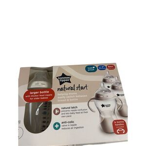 Tommee Tippee 11 oz natural 3x Baby bottles 11oz 1 handle new